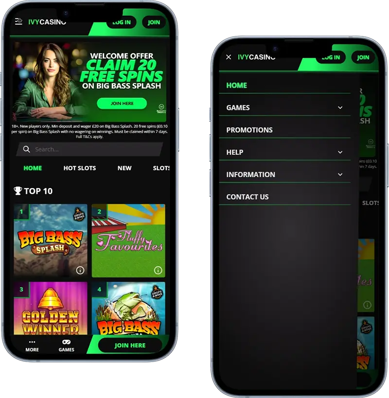 Ivy Casino mobile gaming